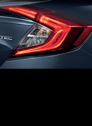 Distinctive C-shaped LED tail lights