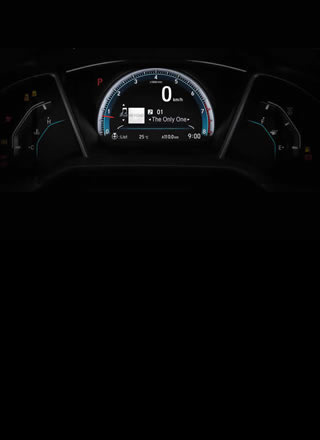 The new digital speedometer is positioned in the centre of a large tachometer