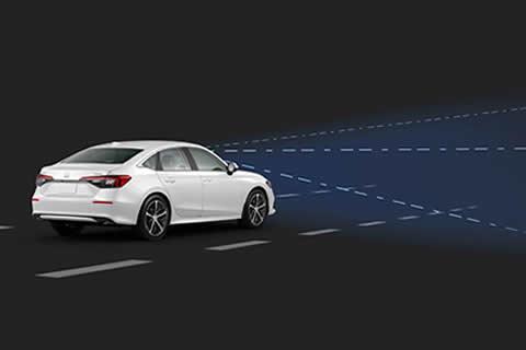 <strong>Lane Keeping Assist System</strong><br />Helps to keep the vehicle in the middle of a detected lane, preventing if from accidentally drifting out of its lane.