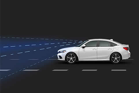 <strong>Road Departure Mitigation System</strong><br />Alerts the driver when it detects the vehicle may have unintentionally deviated from its lane or is suddenly leaving the roadway altogether.