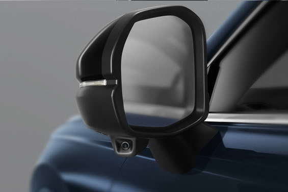 The Honda LaneWatch™ Blind Spot Display features a camera mounted on the passenger's side mirror to offer an enhanced view of the passenger-side roadway