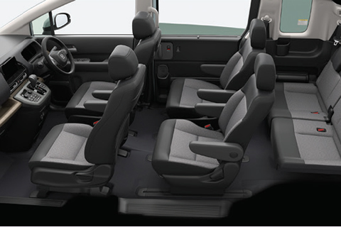 The 7-seater Freed allows for multiple seating configurations.