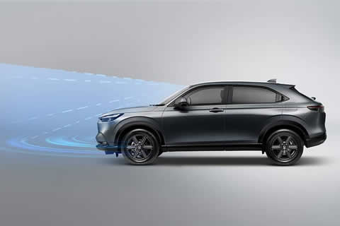 <strong>Lane Keeping Assist System</strong><br />Helps to keep the vehicle in the middle of a detected lane, preventing if from accidentally drifting out of its lane.