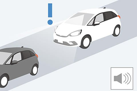 <b>Collision Mitigation Braking System</b><br>Designed to detect and alert the driver of a potential collision. It also reduces vehicle speed to minimise impact if a collision becomes unavoidable.