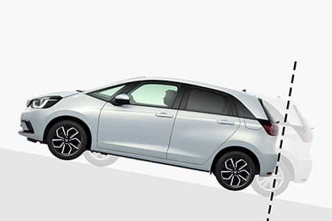 Hill Start Assist (HSA) system helps prevent the vehicle from sliding backwards when brakes are released on an incline.