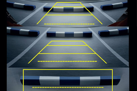 The Multi-angle Rear View Camera System includes wide-angle and top-down views that let you see everything around you while driving in reverse.