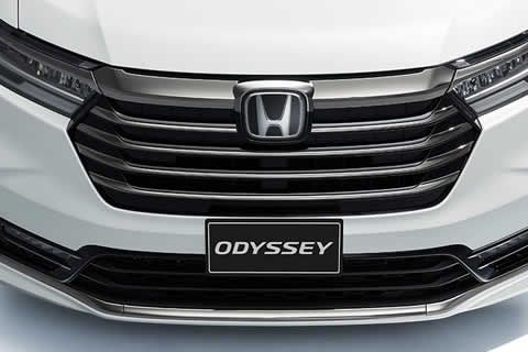 Solid wing face ''Exciting H design'' integrated chrome front grille