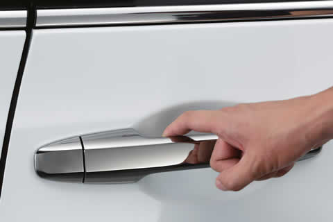 Smoky chrome door handle