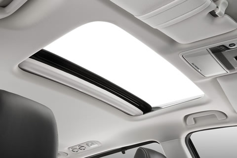The power control sunroof lets in fresh air and lets out hot air at a push of a button