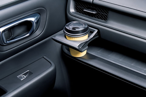 Front passenger seat coffee cup holder